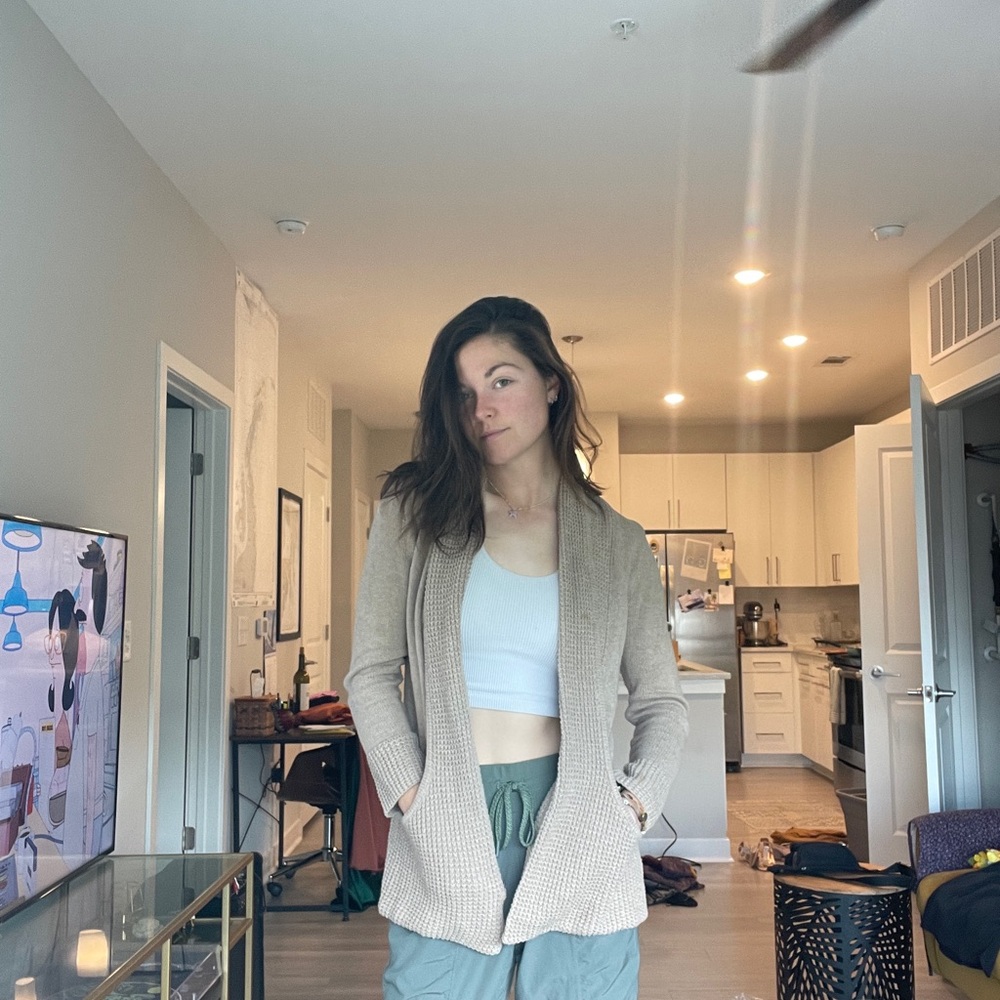 Beige Knit Cardigan